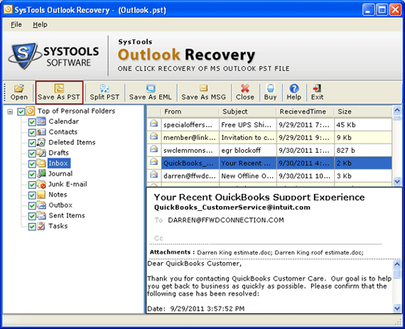 Outlook Email Data Recovery 3.8